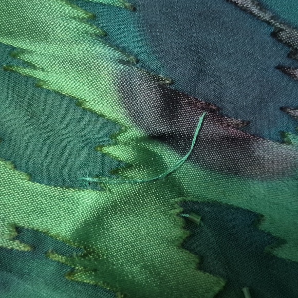 Vintage Camila Elbaz Multicolor Whimsy Fairy Spaghetti Strap Silk Dress, Size M - Picture 11 of 11